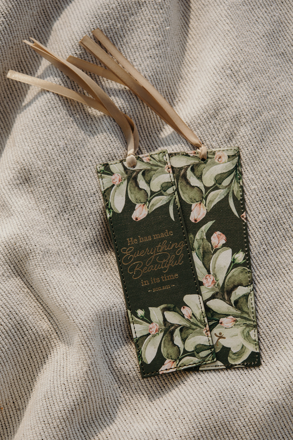 “In His Time” Faux Leather Bookmark